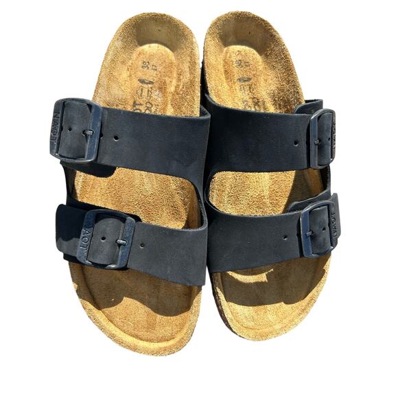 Naot Santa Barbara Men's Black Nubuck Slide Sandals, Size 6 / 38 – Adjustable - Picture 3 of 7